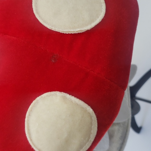 Elope Red Mushroom Hat Puffy Plush Vintage - Picture 6 of 12